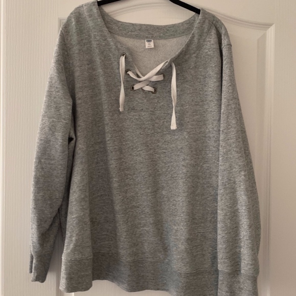 criss cross front sweatshirt